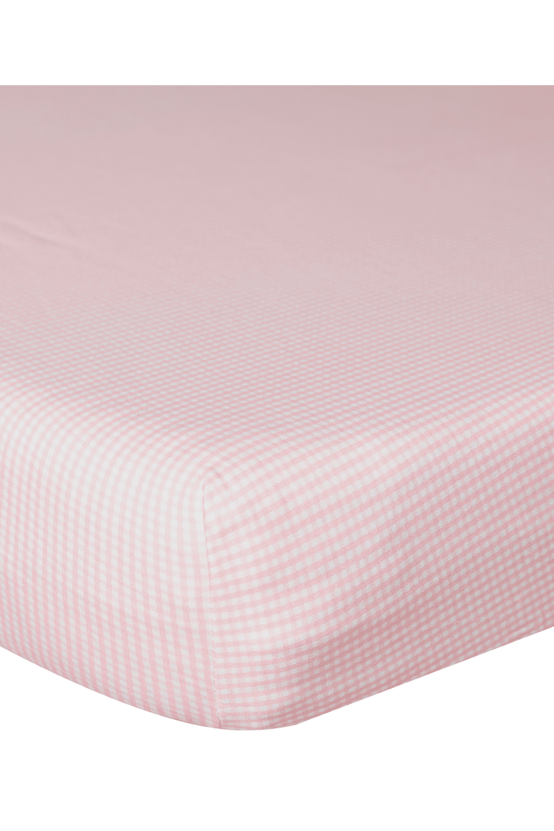 Pink Gingham Baby Crib Sheets - Born Childrens Boutique
