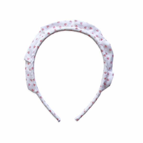 Solid Crown Headband, Baby Pink Hearts - Born Childrens Boutique