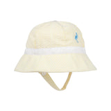 Henry's Boating Bucket Seaside Sunny Yellow Seersucker With Worth Avenue White - Born Childrens Boutique