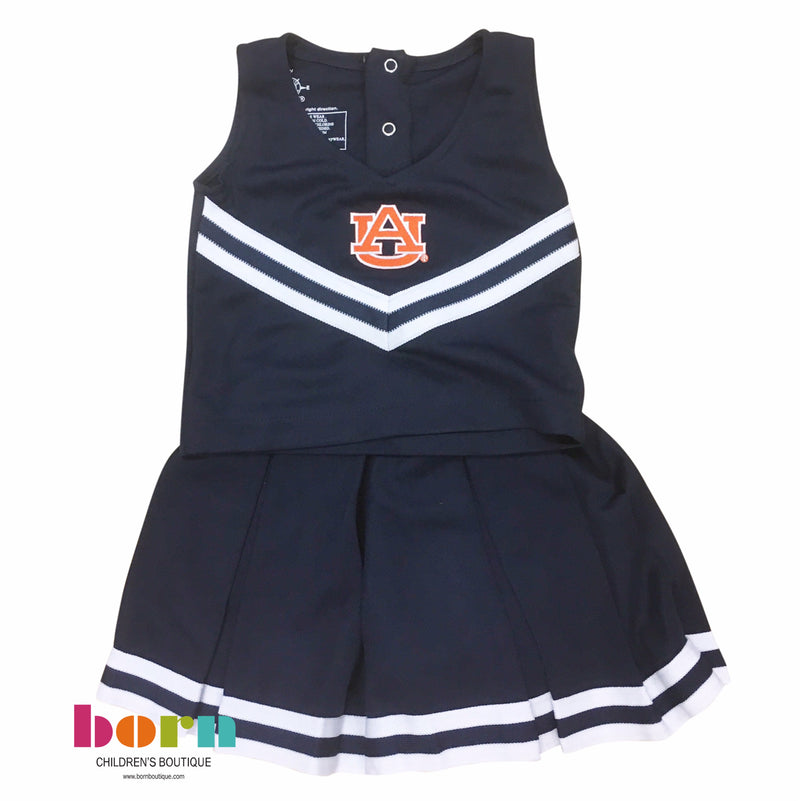 Navy Cheer Dress/Bloomer - Born Childrens Boutique