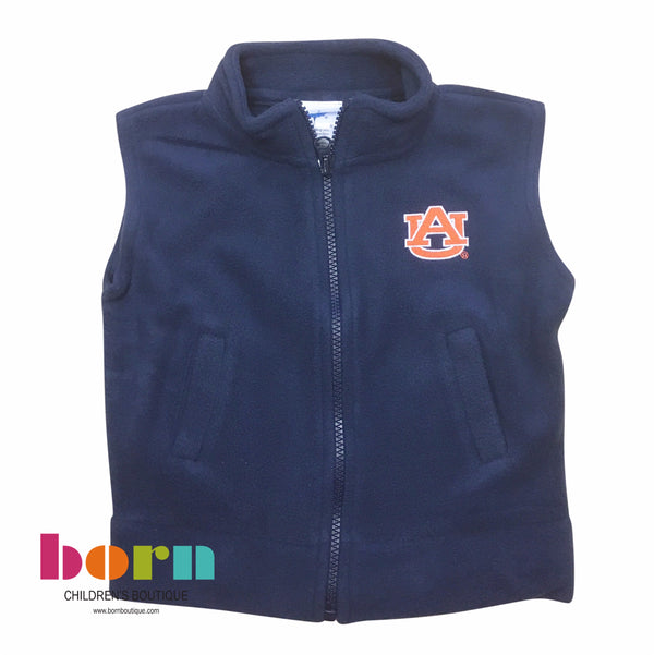 Navy Polar Fleece Vest - Born Childrens Boutique