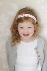 Solid Crown Headband, Red Hearts - Born Childrens Boutique