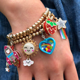 Charm It!, Gold Glitter Shooting Star Charm - Born Childrens Boutique
