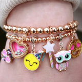 Charm It! Gold Stretch Bead Bracelet - Born Childrens Boutique