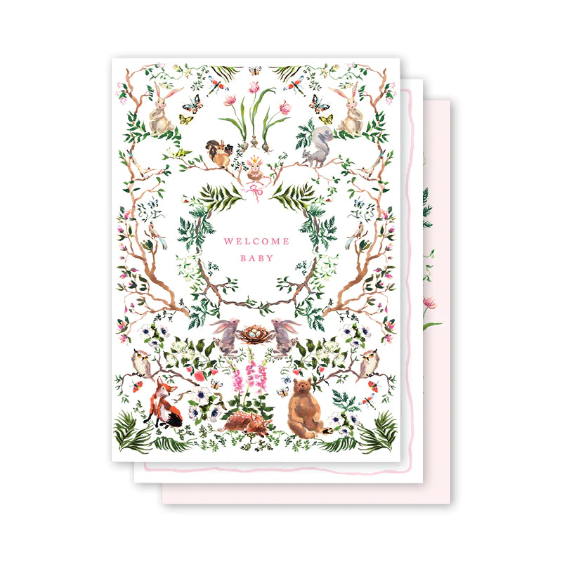Woodland Pink Milestone Cards - Born Childrens Boutique