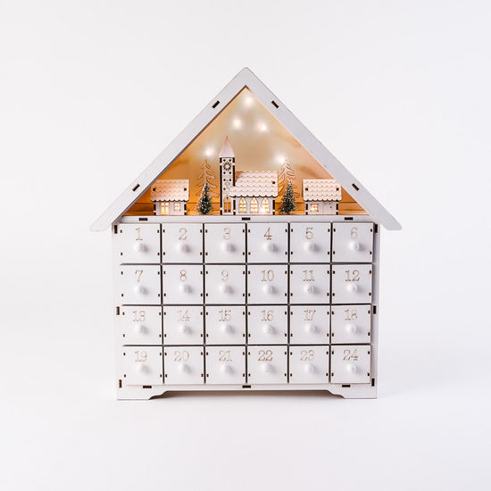 White House Advent w/ LED Light - Born Childrens Boutique