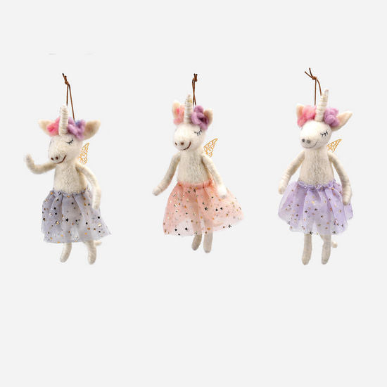 Felted Unicorn Ornament - Born Childrens Boutique