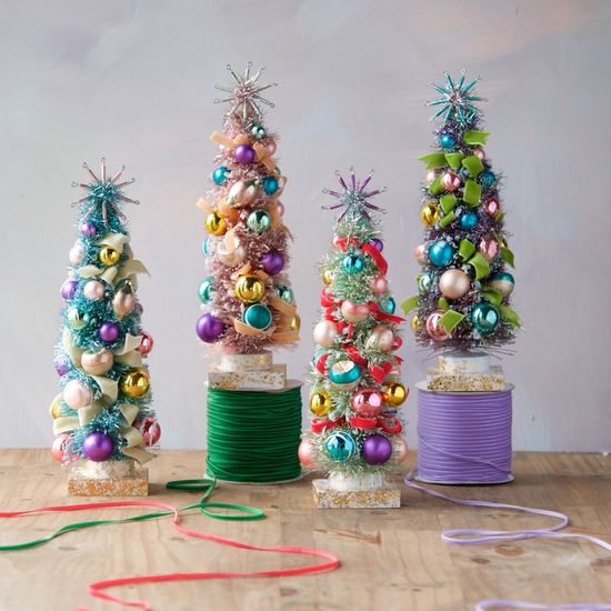 Pastel Vintage Tree w/ Glass Ornaments (One Tree Included) - Born Childrens Boutique
