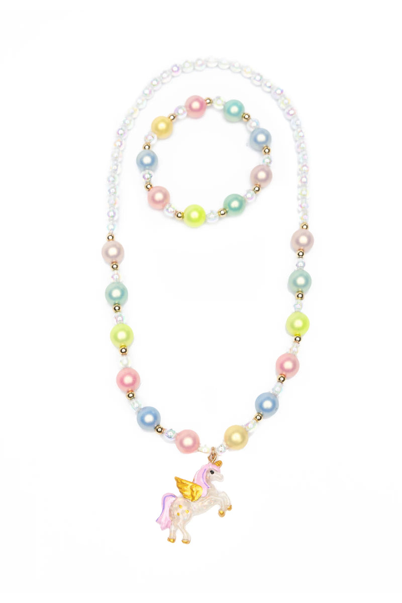 Happy-Go-Unicorn Necklace/Bracelet Set - Born Childrens Boutique