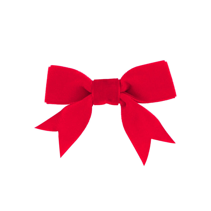 Wee Ones Red Velvet Bowtie w/ Fancy Tail - Born Childrens Boutique