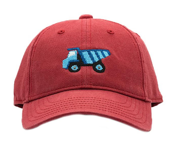 Kids Baseball Hat, Dump Truck on Red - Born Childrens Boutique