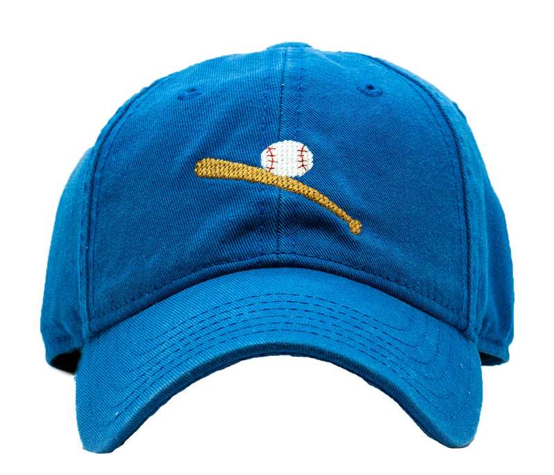 Kids Baseball Hat, Baseball on Cobalt - Born Childrens Boutique