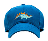 Kids Baseball Hat, Stegosaurus on Cobalt - Born Childrens Boutique