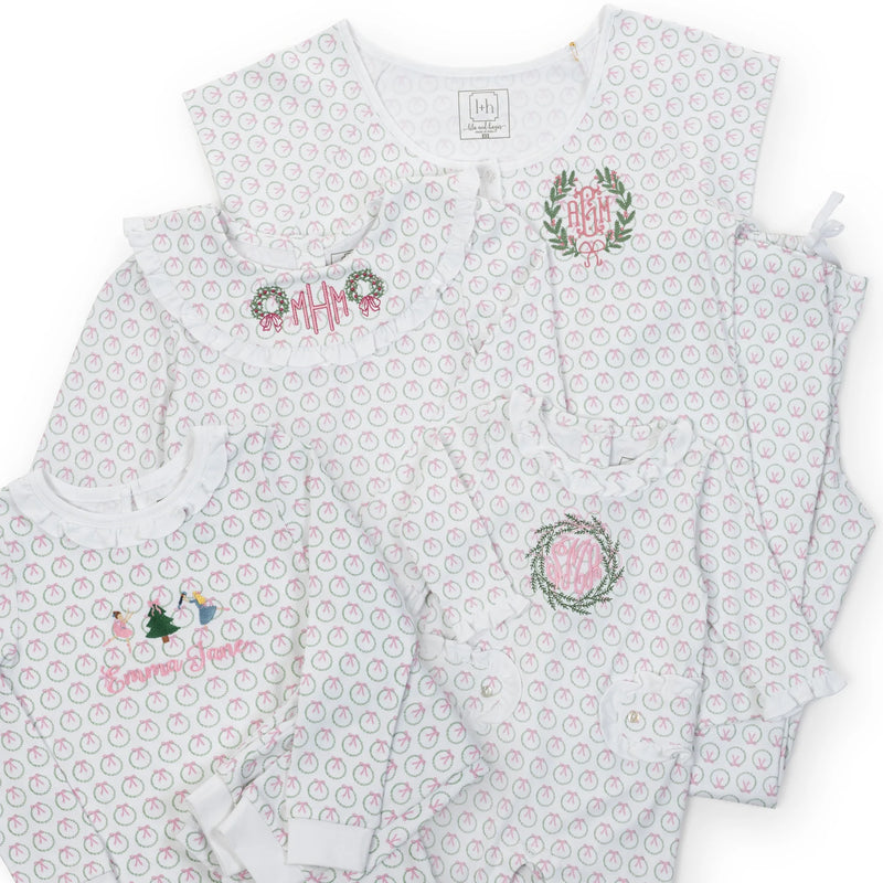 Georgia Daygown - Holiday Wreath - Born Childrens Boutique