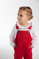 Little English Essestial Overall - Red Twill - Born Childrens Boutique