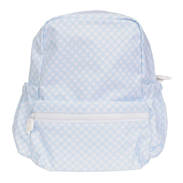Large Backpack, Blue Gingham - Born Childrens Boutique