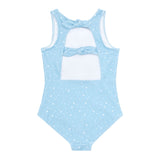 Pre-Order Double Bow Tie Knot One Piece Blue Star - Born Childrens Boutique
