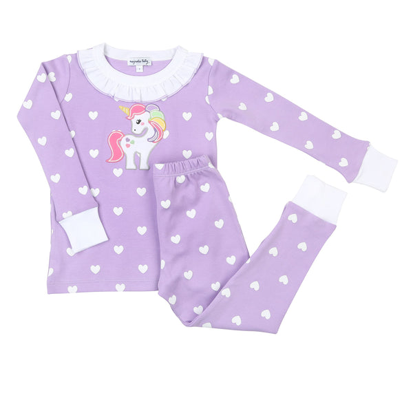 Magnolia Baby Sweet Unicorn Ruffle Long Pajamas - Born Childrens Boutique