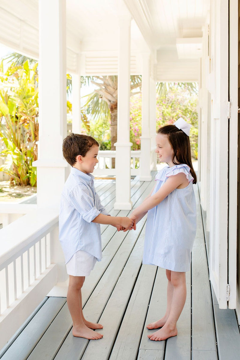 Sheffield Shorts Worth Avenue White With Multicolor Stork - Born Childrens Boutique