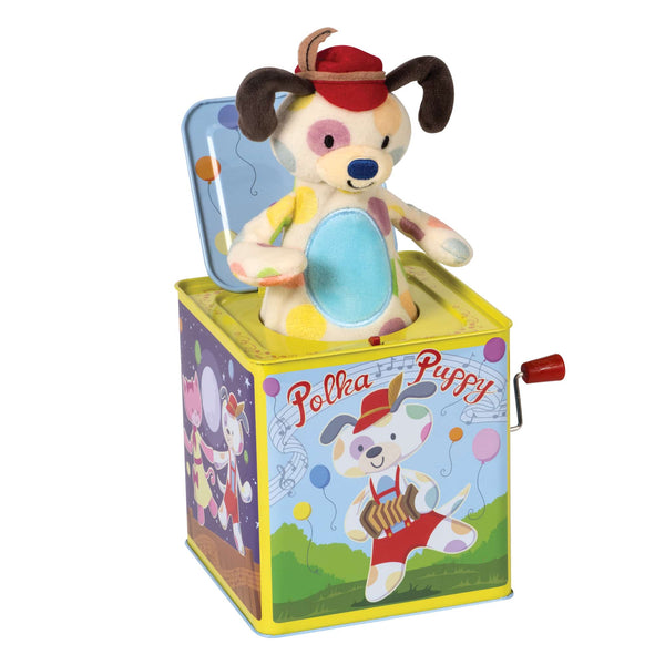 Polka Puppy Jack in Box - Born Childrens Boutique