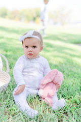 Parker Zipper Pajama Bunny Tails Pink - Born Childrens Boutique