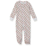 Parker Zipper Pajama - Candy Canes And Holly - Born Childrens Boutique
