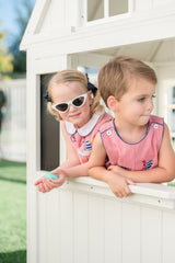 Pre-Order Ahoy Dress in Red Micogingham - Born Childrens Boutique