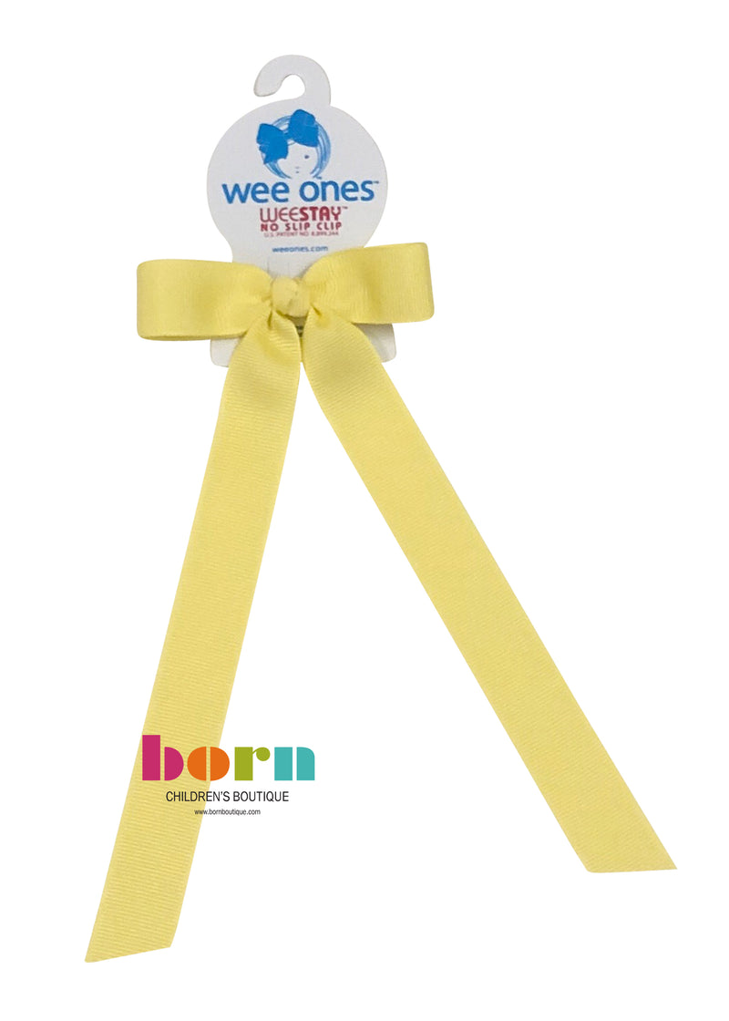 Wee Ones Light Yellow Bow with Tail - Born Childrens Boutique
