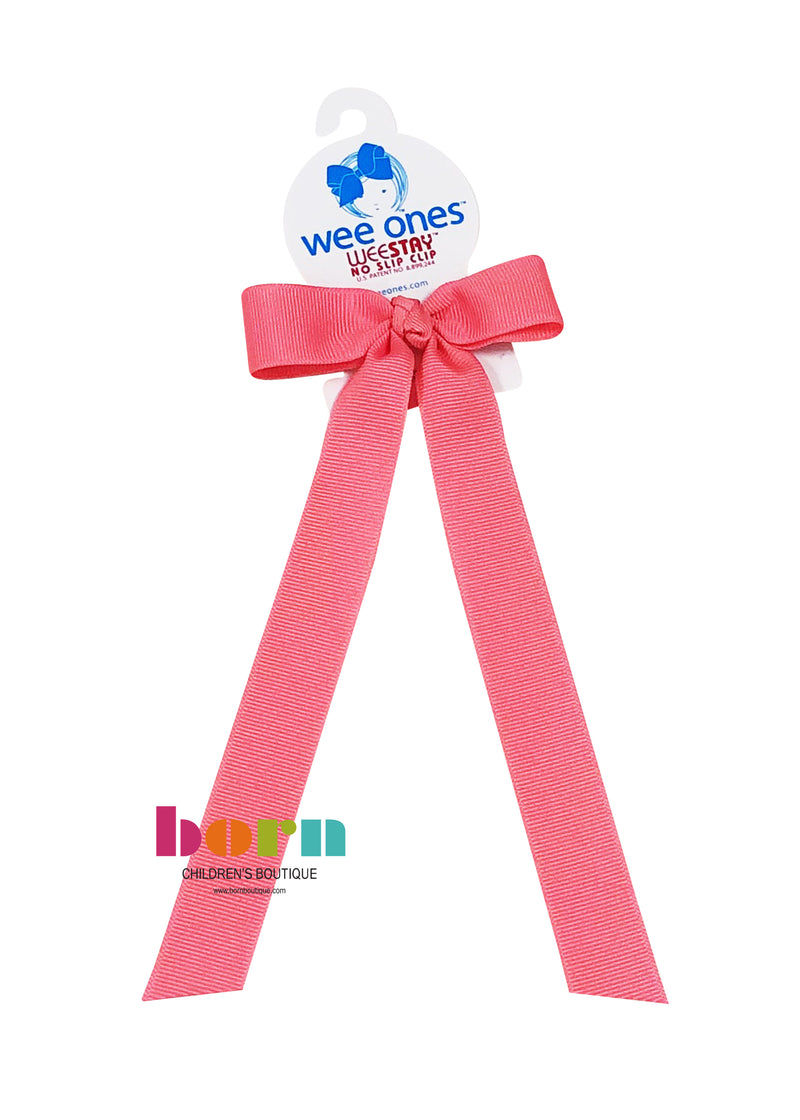 Wee Ones Hot Pink Bow with Tail - Born Childrens Boutique