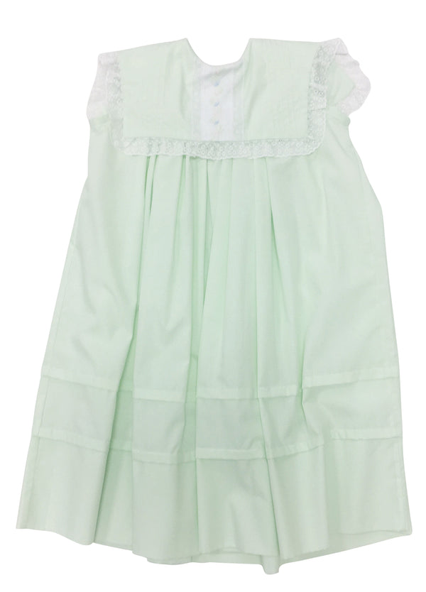 Heirloom Sleeveless Dress Mint with White Insertion - Born Childrens Boutique