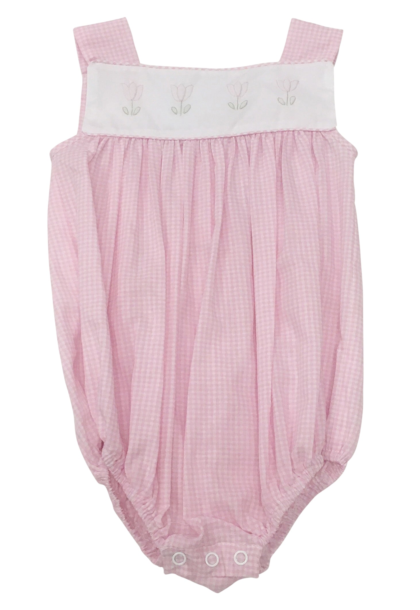 Auraluz Pink Gingham Sunbubble with Tulips - Born Childrens Boutique
