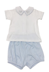 Auraluz 2 Piece Knit Set Blue Rocking Horse - Born Childrens Boutique