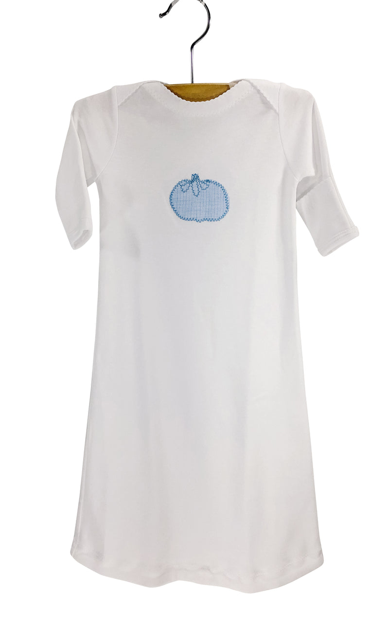 Appliqué Gown Blue Micro Gingham Pumpkin