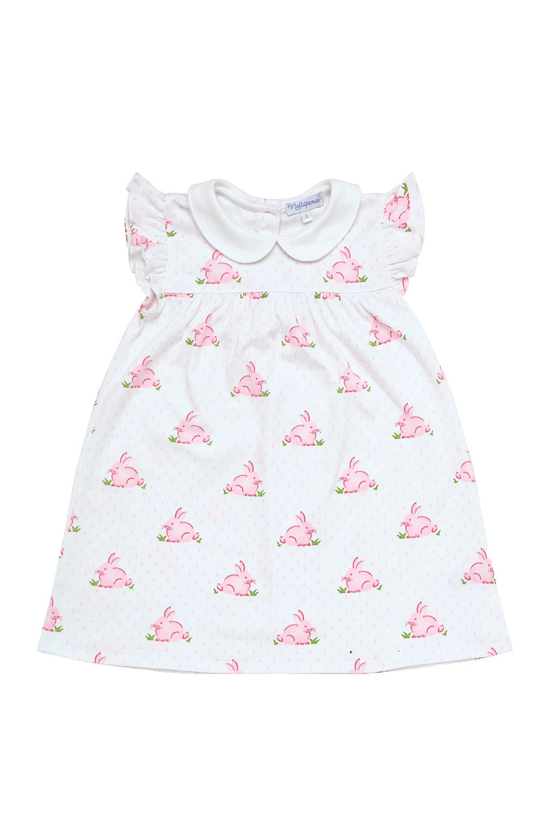 Pink Bunny Ruffle Paytime Dress - Born Childrens Boutique