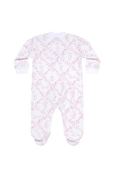 Pink Bears Trellace Zipper Footie - Born Childrens Boutique