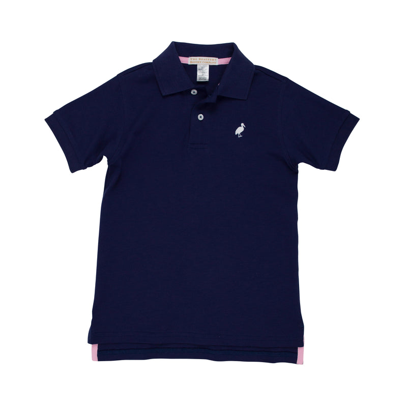 Prim and Proper Polo Nantucket Navy With Worth Avenue White Stork - Born Childrens Boutique