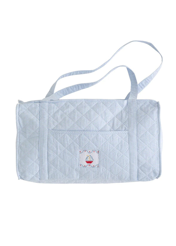 Diamond Quilted Duffle - Sailboat - Born Childrens Boutique