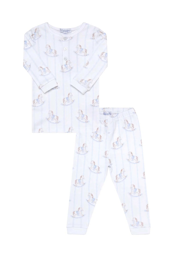 Blue Rocking Horse Pajamas - Born Childrens Boutique