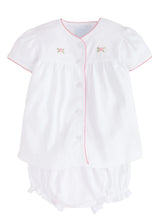 Pinpoint Layette Knit Set Rose - Born Childrens Boutique