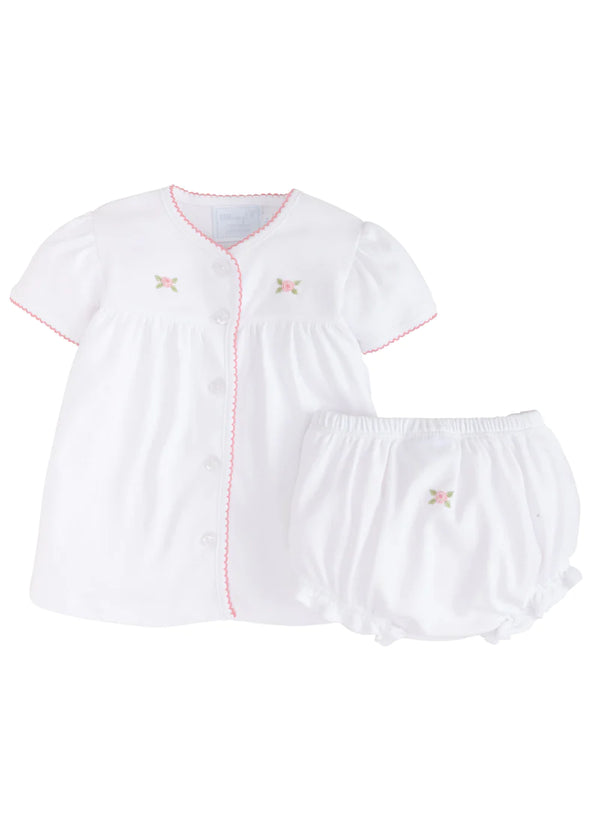 Pinpoint Layette Knit Set Rose - Born Childrens Boutique
