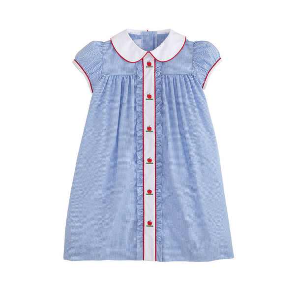 Ruffled Sally Dress - Apple - Born Childrens Boutique