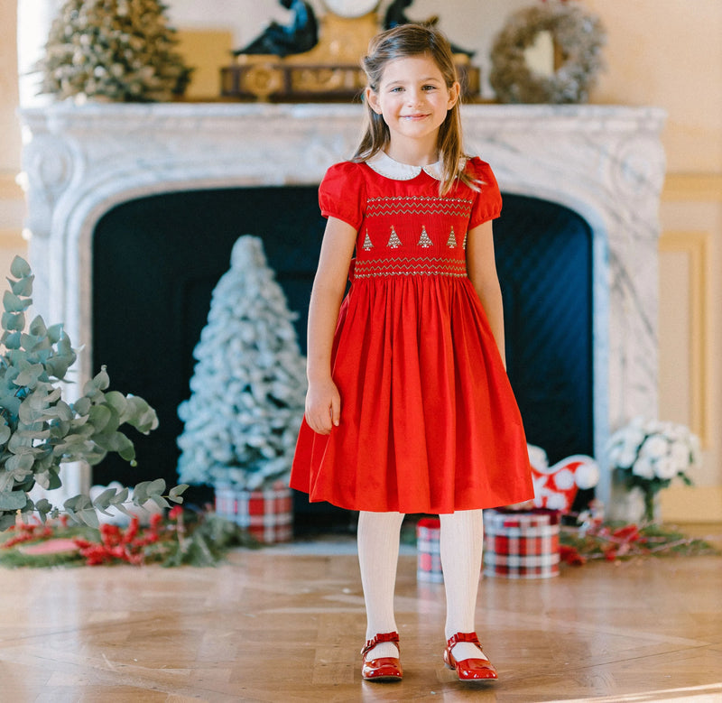 Sarah Red Dress - Born Childrens Boutique