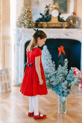 Sarah Red Dress - Born Childrens Boutique