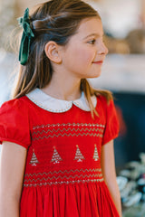 Sarah Red Dress - Born Childrens Boutique