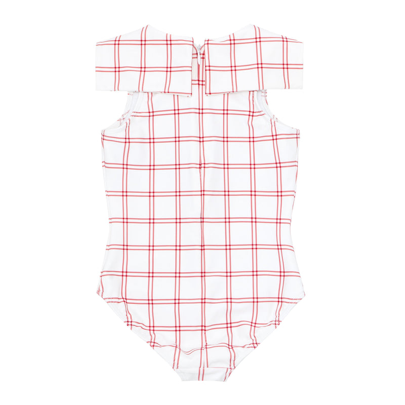 Pre-Order Sailor One Piece Red Windowpane Plaid - Born Childrens Boutique