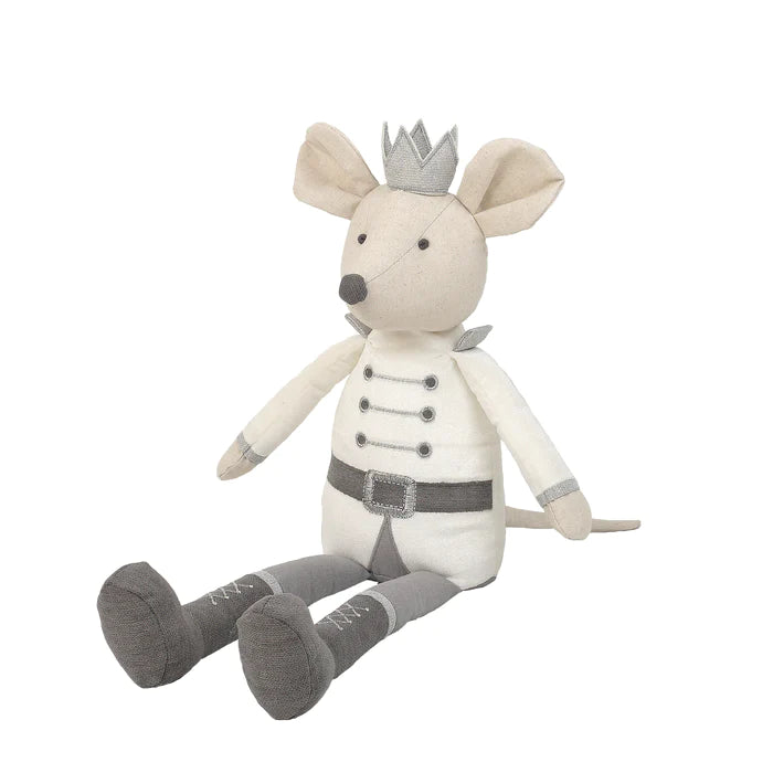 King Mouse Shelf Sitter - White - Born Childrens Boutique