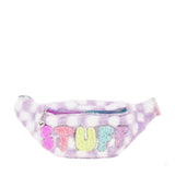 Plush Fanny Pack - Lavender Checkerboard Plush - Born Childrens Boutique