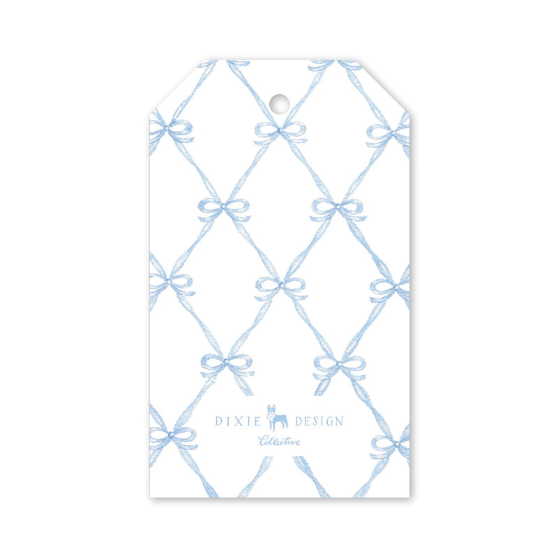 Rattle and Bow Blue Gift Tags - Born Childrens Boutique