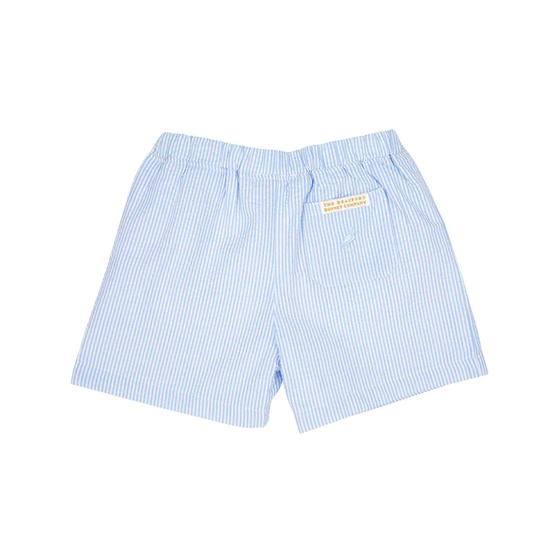 Shelton Shorts Breakers Blue Seersucker With Breakers Blue Stork - Born Childrens Boutique