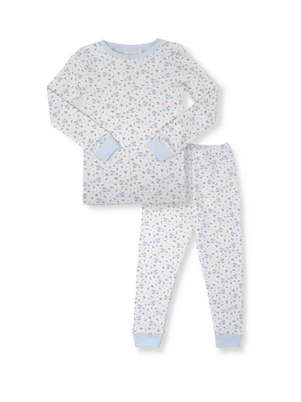 Pre-Order Sweet Pea PJ Set - Holly/Truck - Born Childrens Boutique